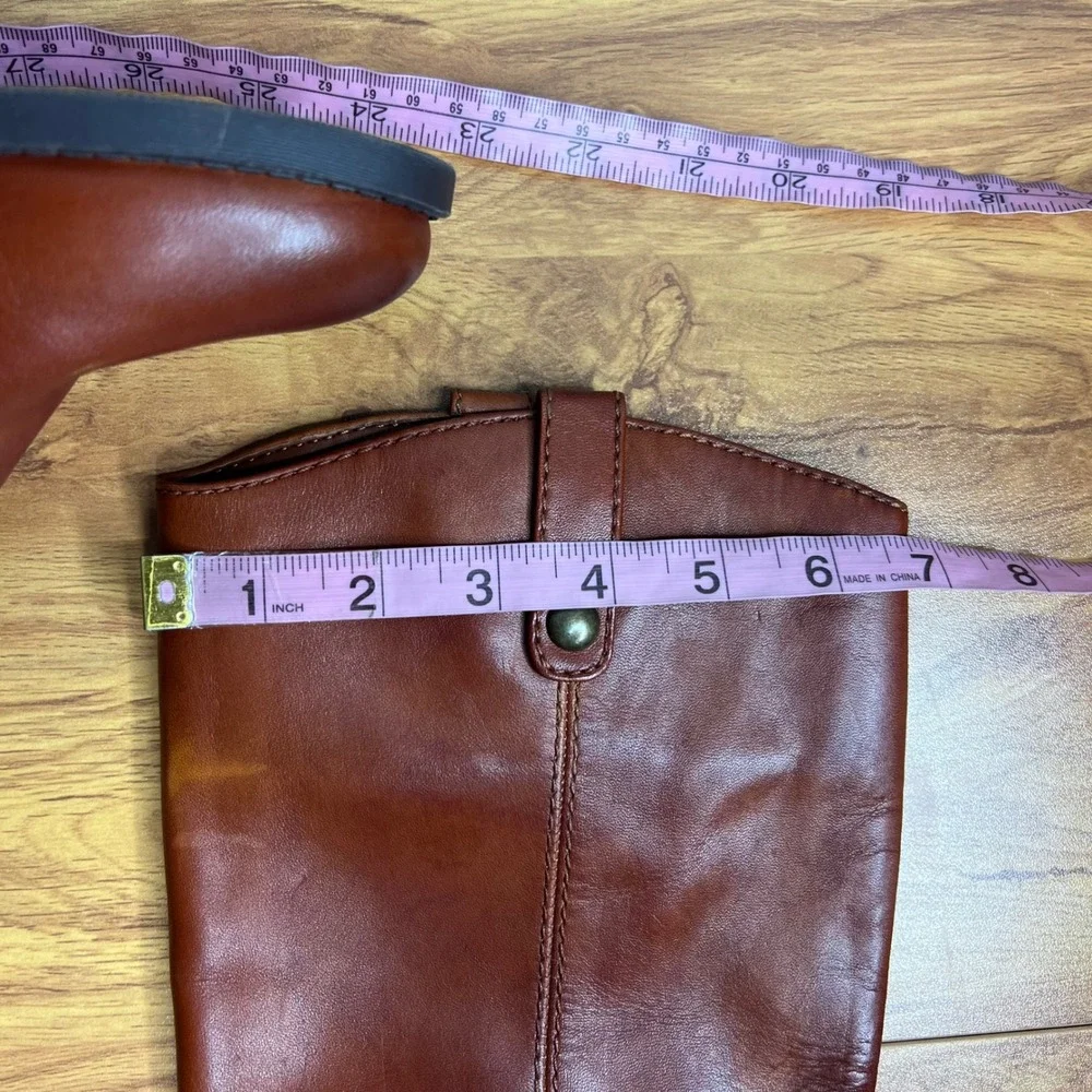 INC International Concepts Fawne Riding Knee High Boot Sz 5.5‎ Cognac Brown NEW